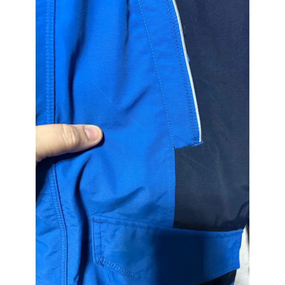 Lands End Coat Kids Lrg Blue The Squall Fleece Lined Parka Windproof Waterproof